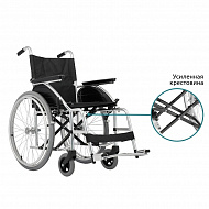 Кресло-коляска Ortonica для инвалидов Base 150 с пневматическими колесами.